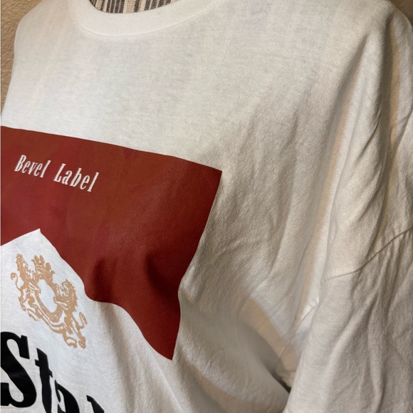 Bevel Label Tee/ T-Shirt Dress Medium Cowgirl White Mini Stay Wild Classic - Picture 11 of 16